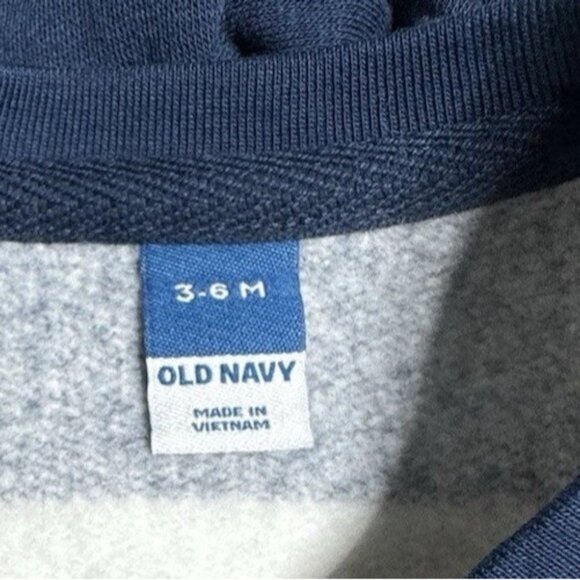 Old Navy Baby Set Striped Long Sleeve Top Solid Shorts Blue White Sz 3-6 Mos NWT - Picture 8 of 10